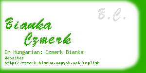 bianka czmerk business card